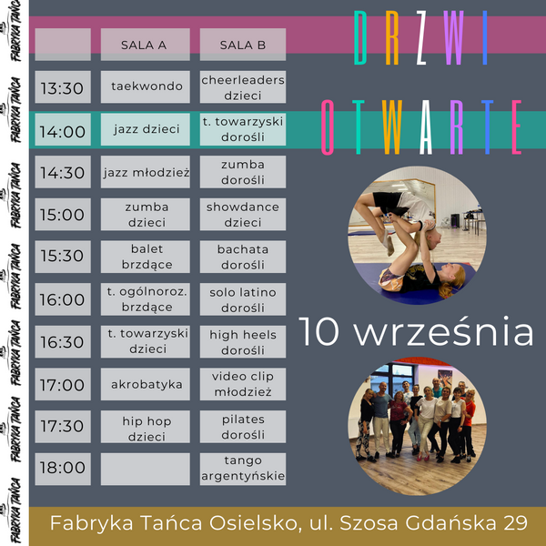 Drzwi otwarte w Fabryce Tańca w Osielsku! 🎉