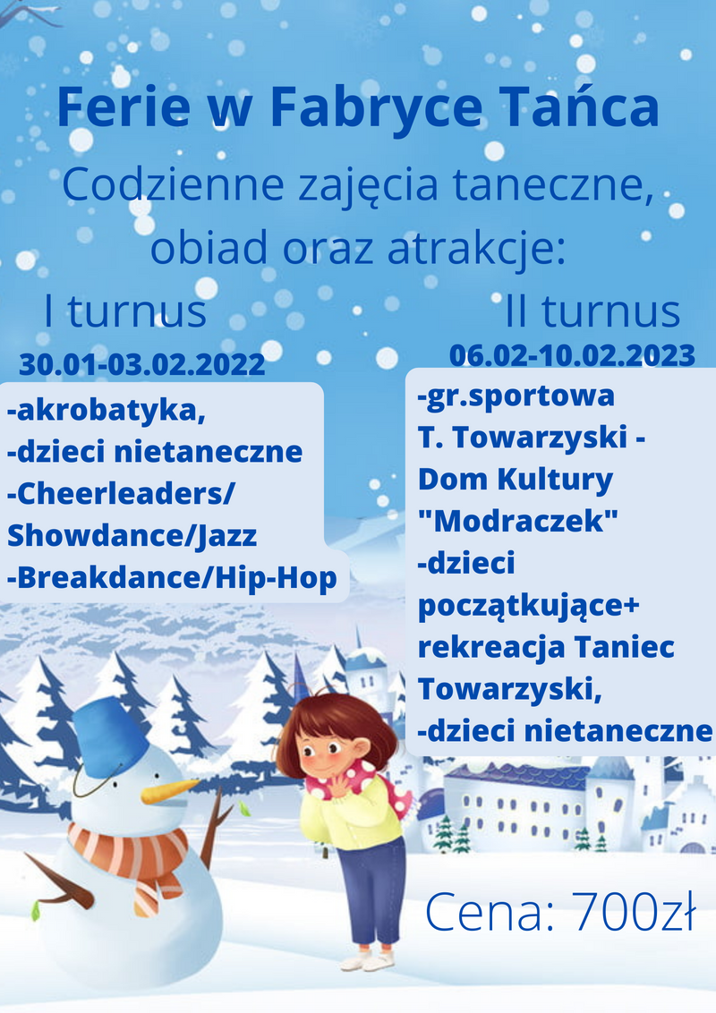 Ferie w Fabryce Tańca